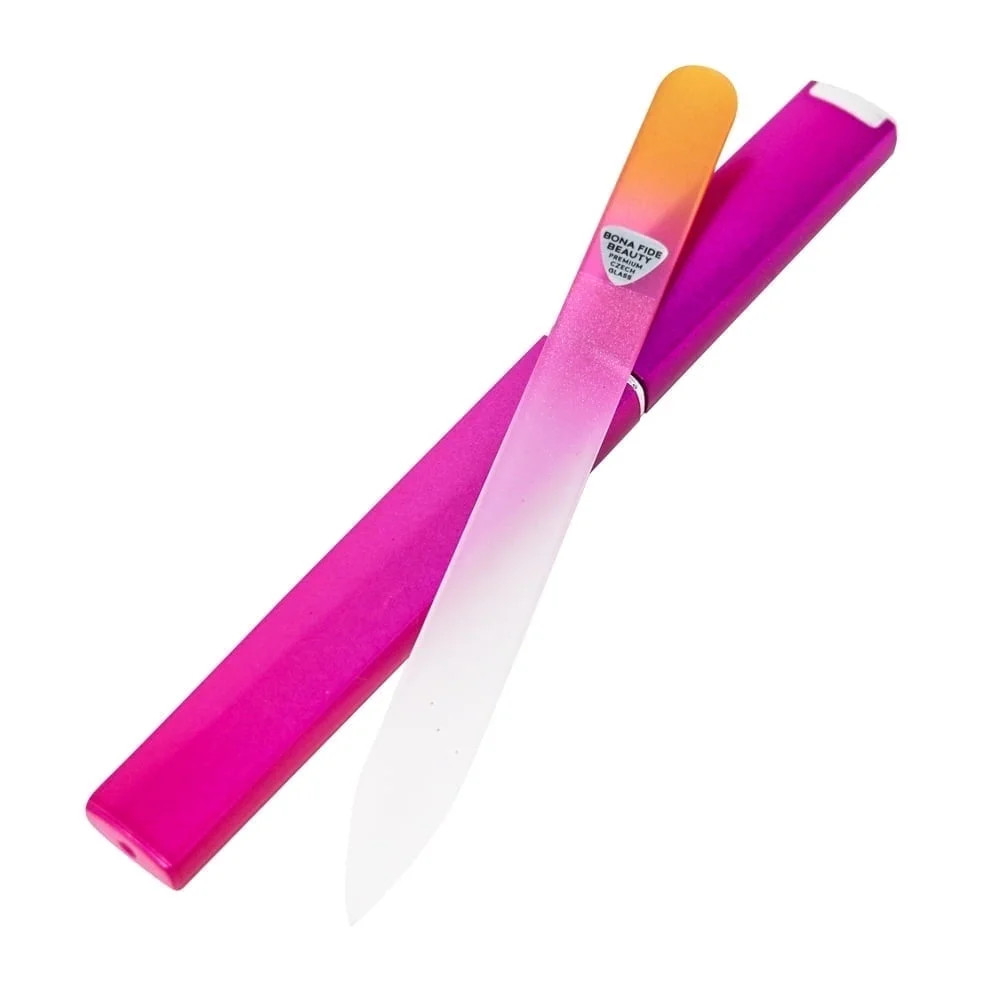 Premium Czech Glass Nail File with Hard Case, Bona Fide Beauty Professional Manicure Tool for Gen... | Walmart (US)