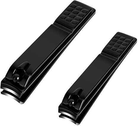 Nail Clippers Set, Sharp Stainless Steel Fingernail Clipper & Toenail Clippers, Black Nail Cutter... | Amazon (US)