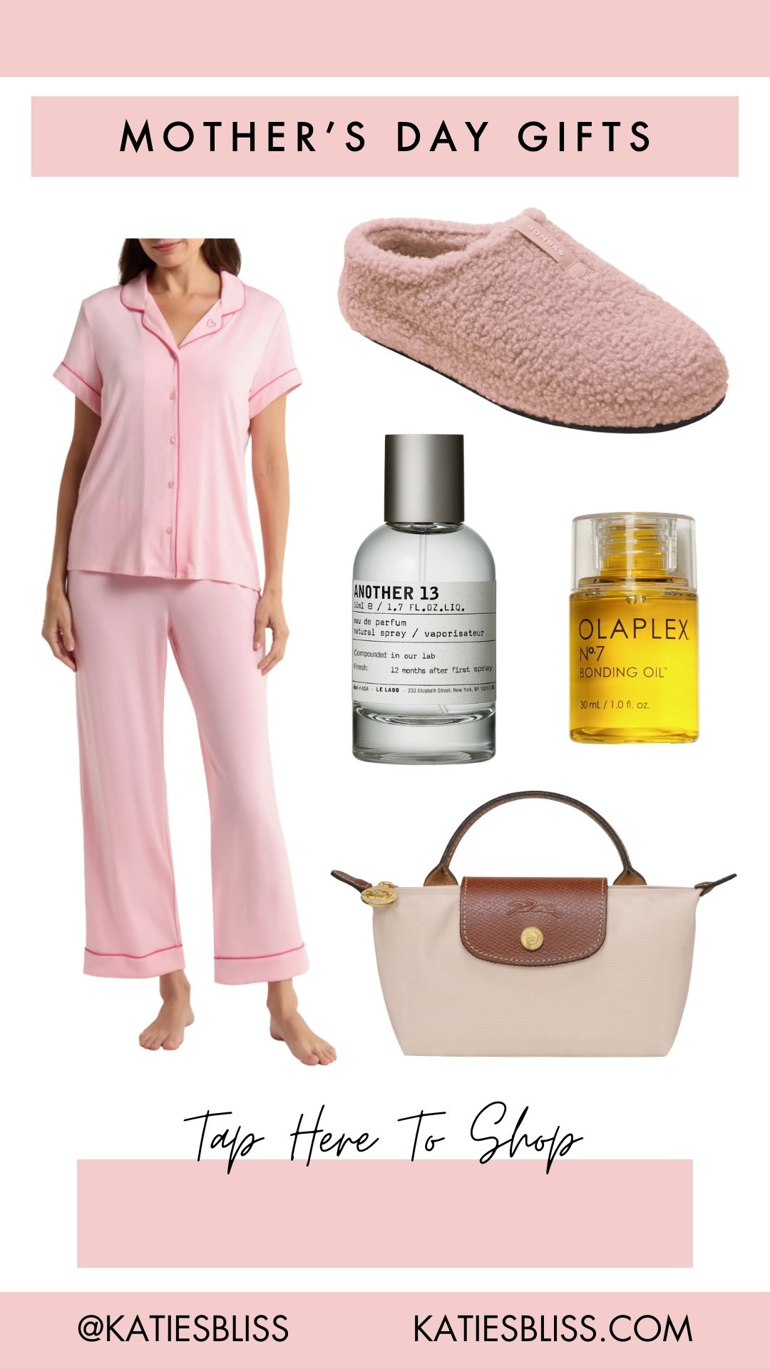 Mother’s Day gift inspo 💐

Gift guide. Mother day. Mom. Grandma. Perfume. Le labo. Olaplex. Longchamp. Panamas. Bombas. Slippers. 



#LTKmomlife #LTKMothersDay