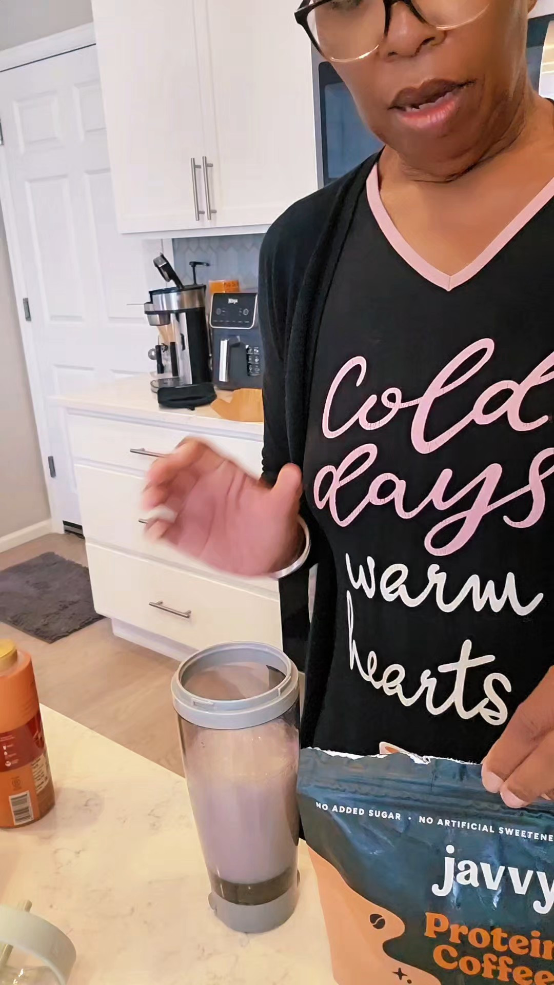 Apparently this wasn’t a one-and-done. 😂☕️ I’m still reaching for the Javy Caramel Latte Protein Coffee when I want my coffee with a little extra protein—and my PROMiXX has become part of the routine too.I love when something I try for content actually becomes something I USE. 🙌🏾🤎Both are linked below!

#LTKmorningroutine #LTKHome #LTKmomlife