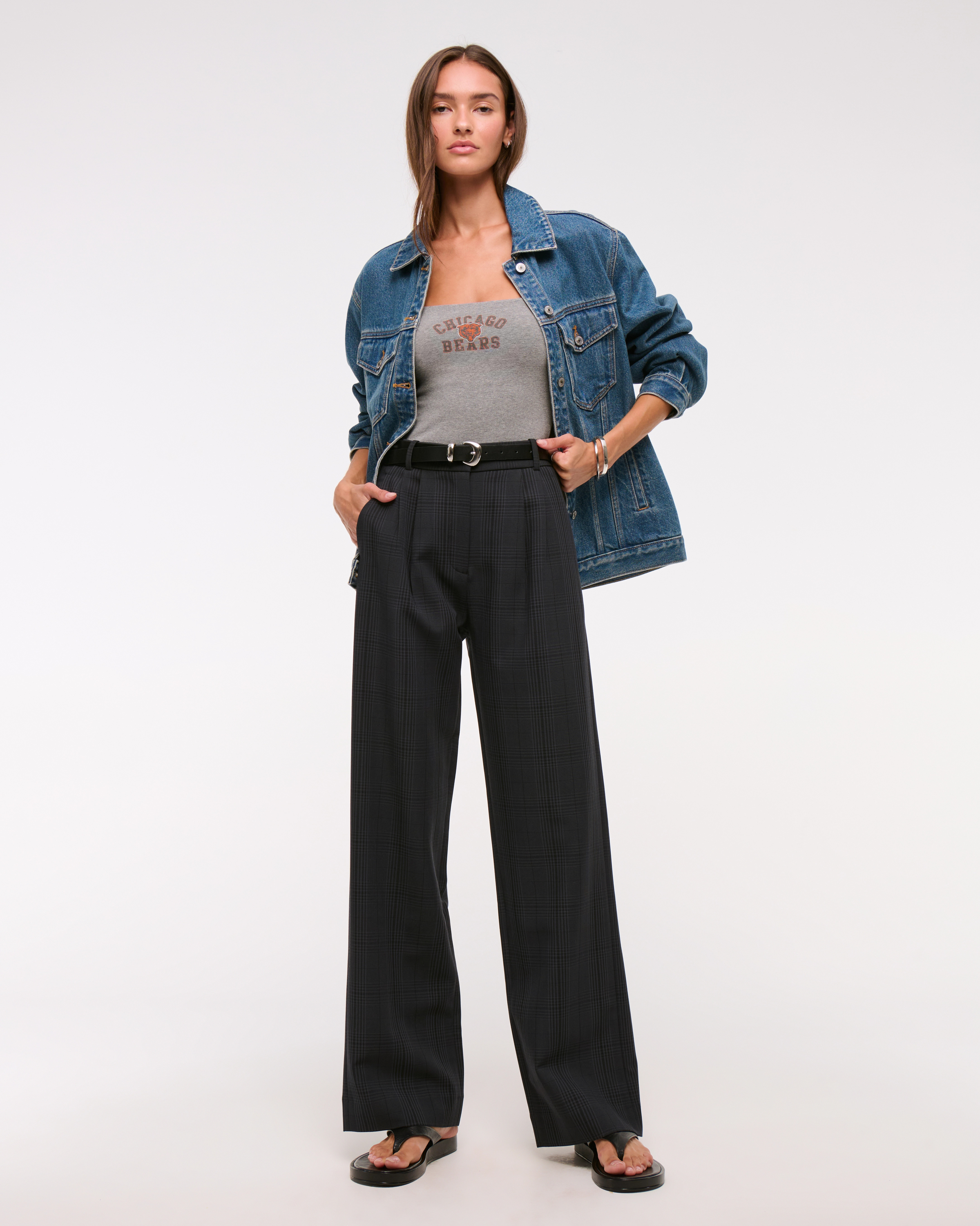 A&F Sloane Tailored Wide Leg Pant | Abercrombie & Fitch (US)
