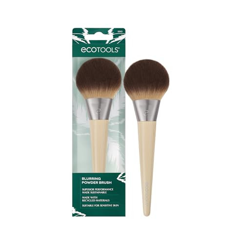 EcoTools Blurring Powder Makeup Brush, For Loose & Pressed Powder, Large Makeup Brush For All-Over Application, Fluffy, Synthetic Bristles, Eco Friendly, Cruelty-Free, & Vegan, 1 Count | Amazon (US)