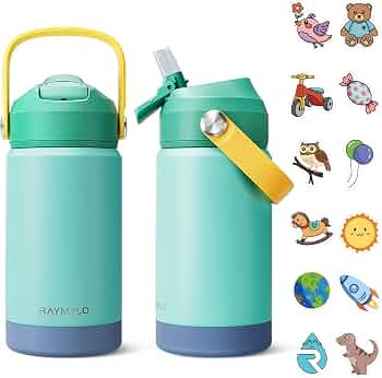 RAYMYLO Kids Water Bottle Stainless Steel Insulated, 12 oz Toddler Water Bottle for School Boys G... | Amazon (US)