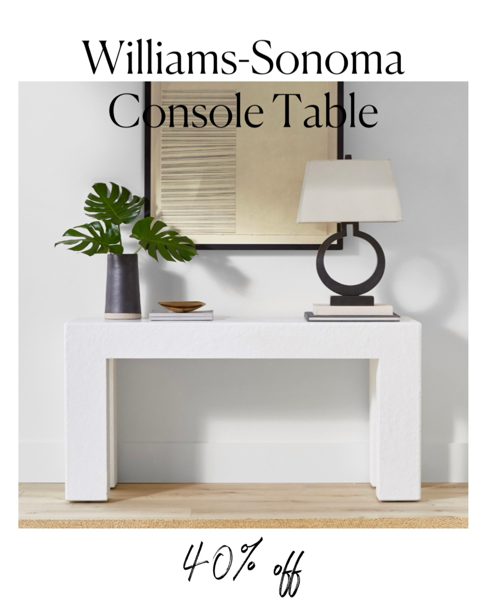 Williams Sonoma Home matte white modern console table on clearance, now 40% off! Entryway table, white console, entry furniture, entryway styling, interior design tips 

#LTKSaleAlert #LTKHome