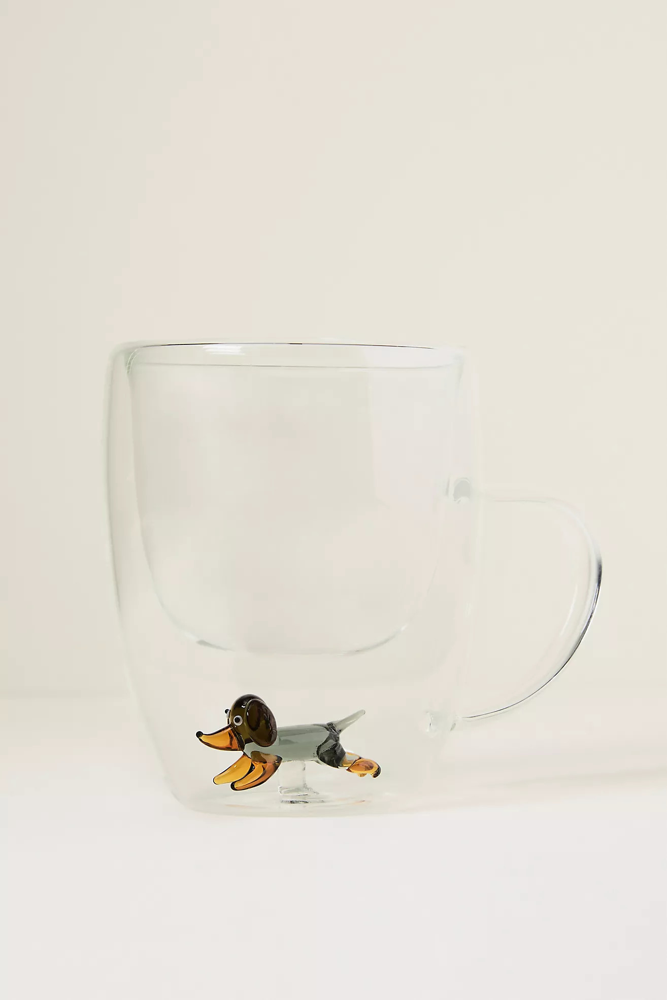 Double-Wall Glass Dog Mug | Anthropologie (US)