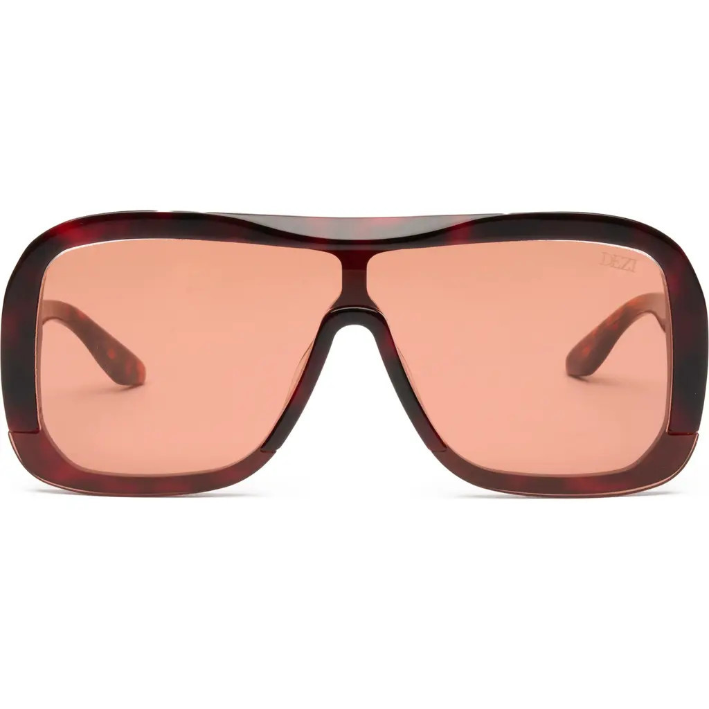 DEZI Afters Shield Sunglasses in Fiery Tortoise /Orange at Nordstrom | Nordstrom