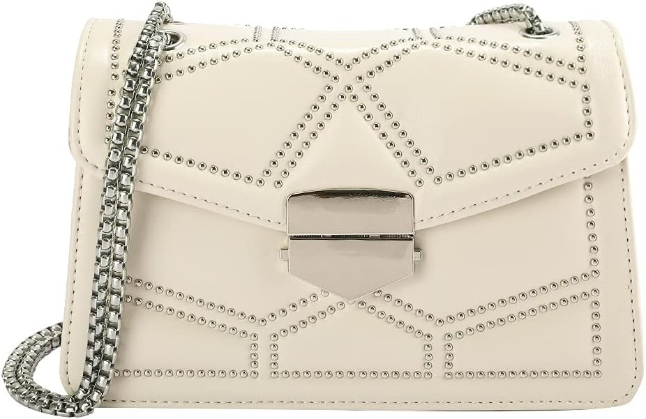 Rivets Chain Small Shoulder Crossbody Messenger Bags for Women Purse and Handbags | Amazon (US)