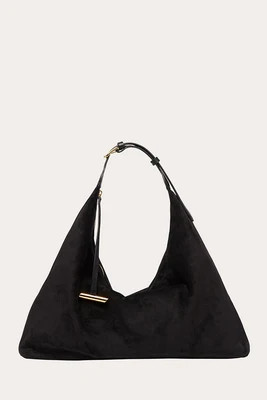 Pillow Hobo Black Suede | LITTLE LIFFNER