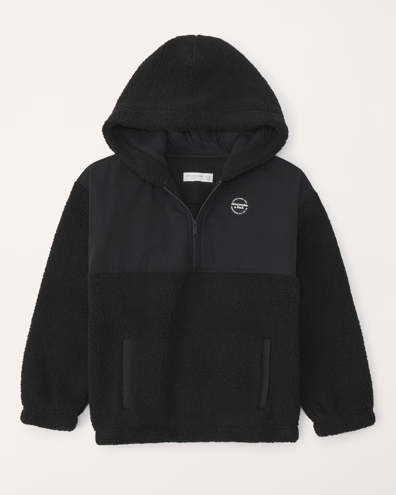 sherpa half-zip hoodie | Abercrombie & Fitch (US)