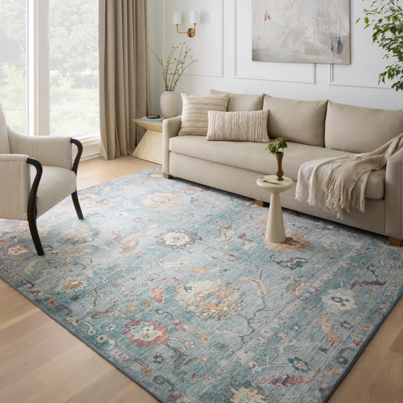 Margot Oriental Area Rug in Light Blue | Wayfair Professional
