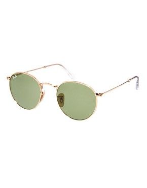 Ray-Ban Crystal Green Round Sunglasses | ASOS UK