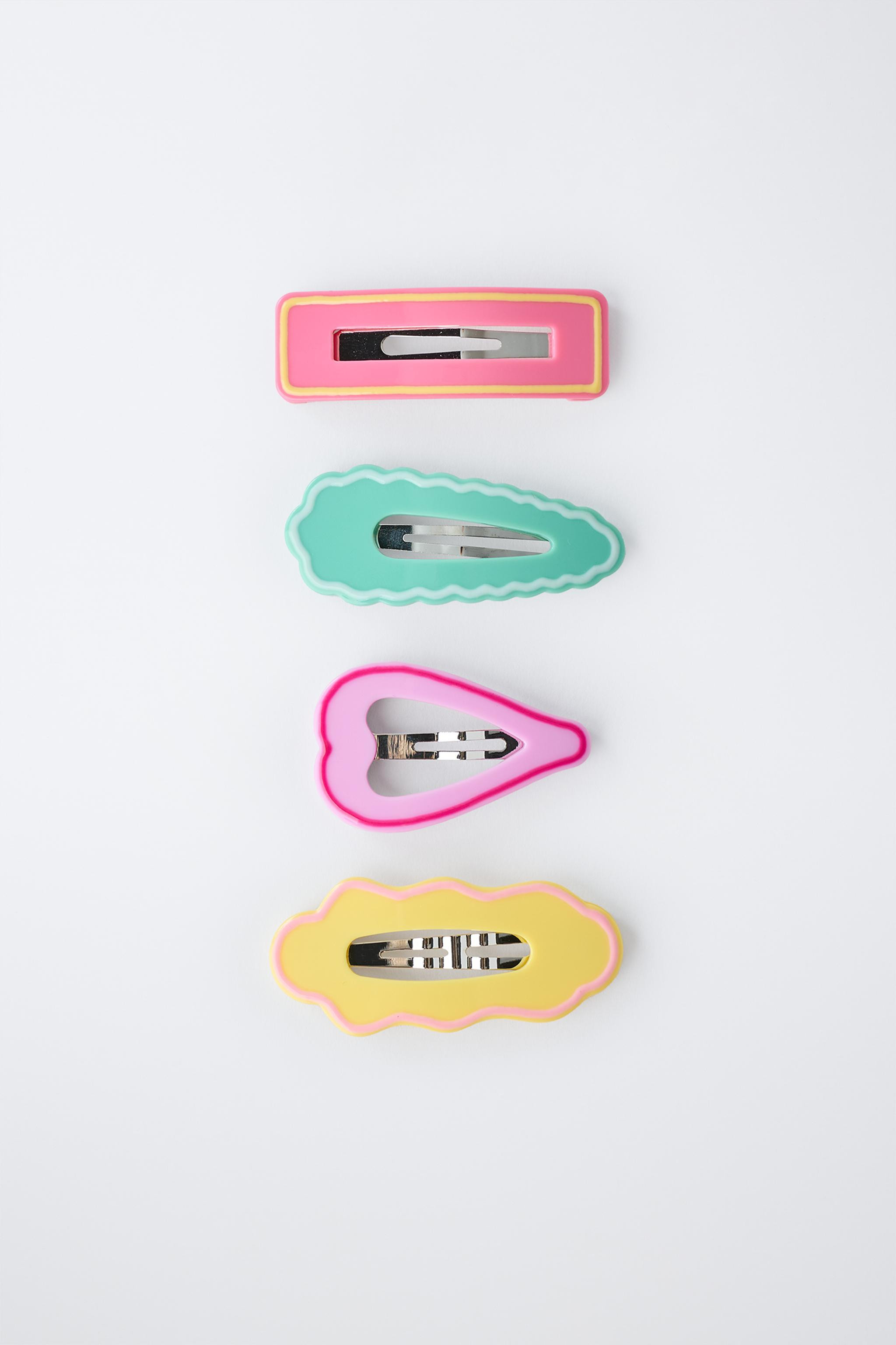 PACK OF FOUR SHAPED HAIR CLIPS | Zara US
