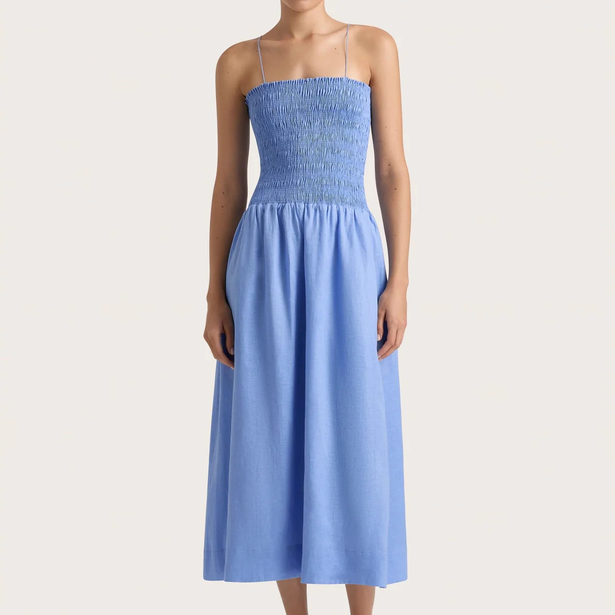Geriba Midi Dress Mid Blue | Faithfull (AU)