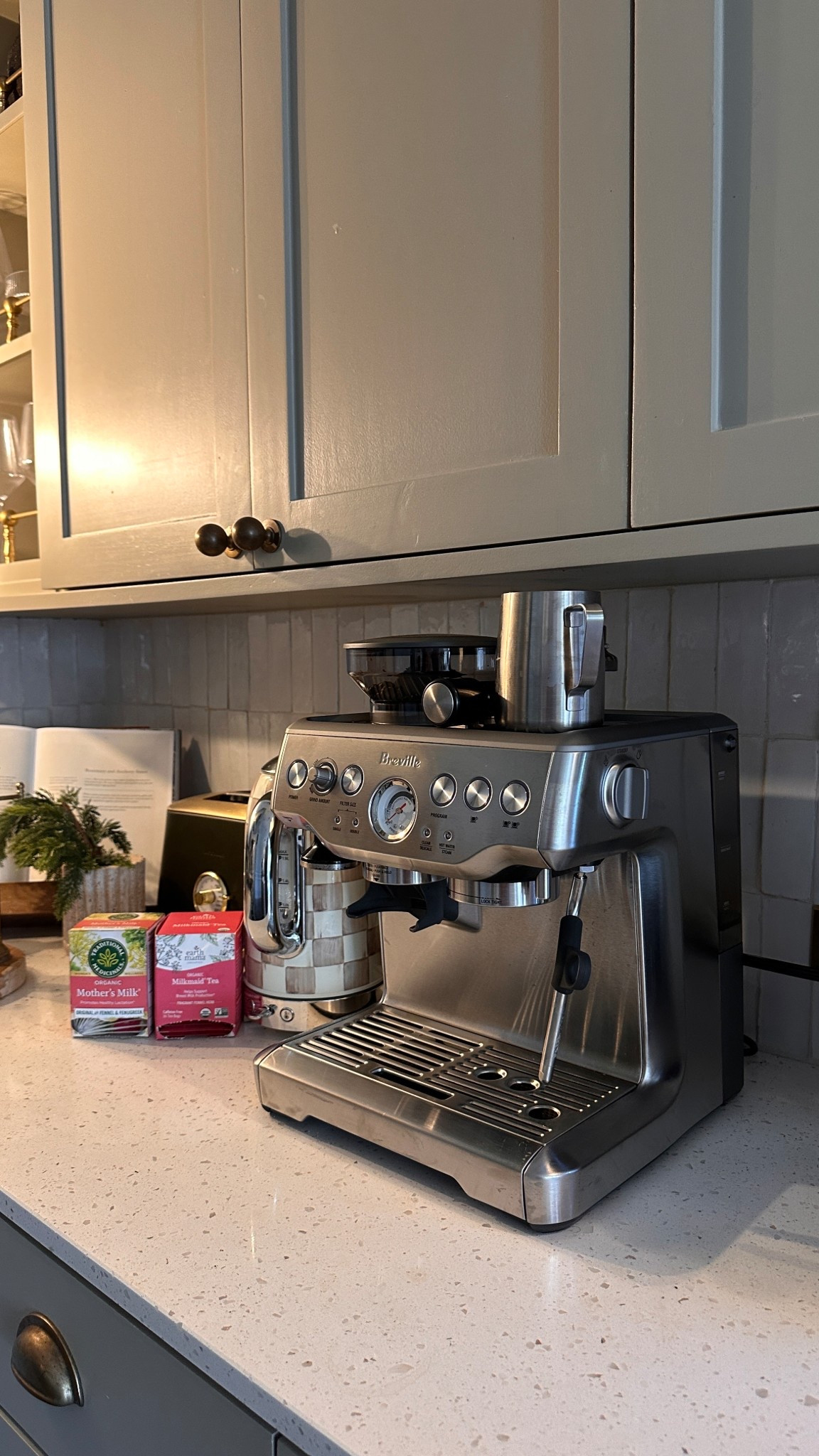 The BEST espresso machine! I had my old one for 6 years and have it away and it still worked perfectly! Breville Barista Express 

#LTKHome