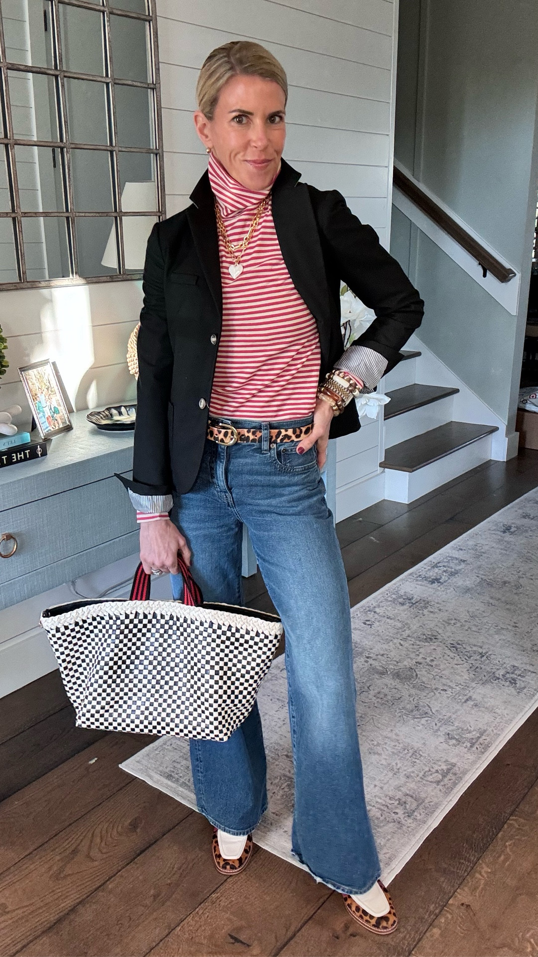 Mix and match your patterns. I also am have a series crush on these tissue turtlenecks for layering!  Such staples!  

#LTKWorkwear #LTKOver40 #LTKootd