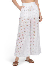 Cotton Eyelet Cover-up Pants | Cover-ups | Marshalls | Marshalls