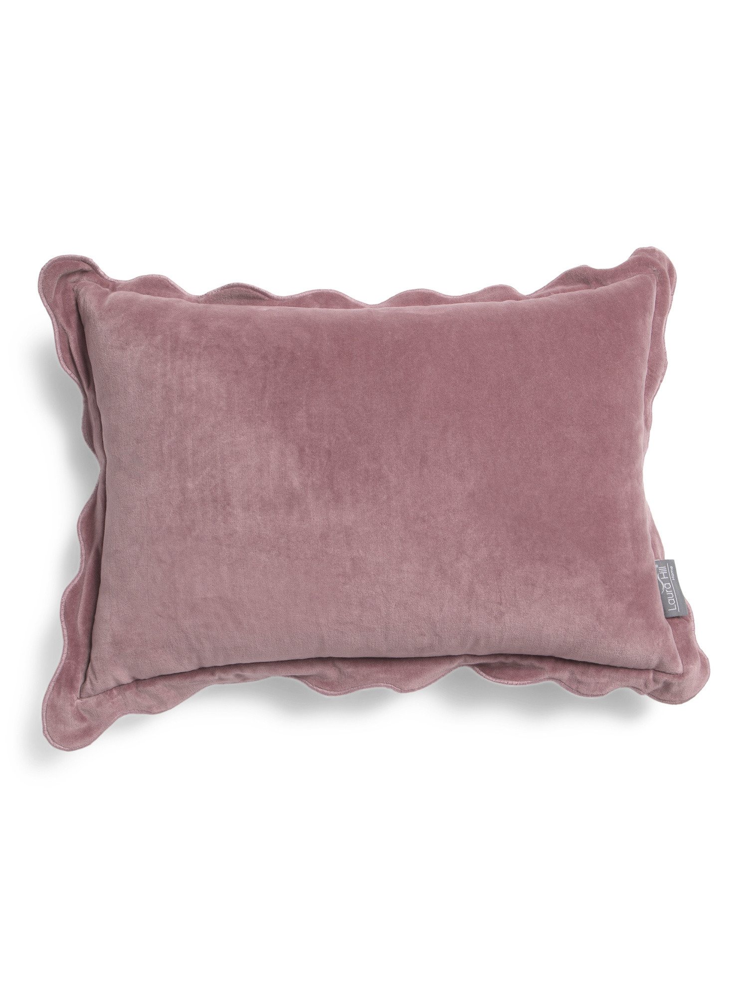 14x20 Velvet Scalloped Lumbar Pillow | TJ Maxx
