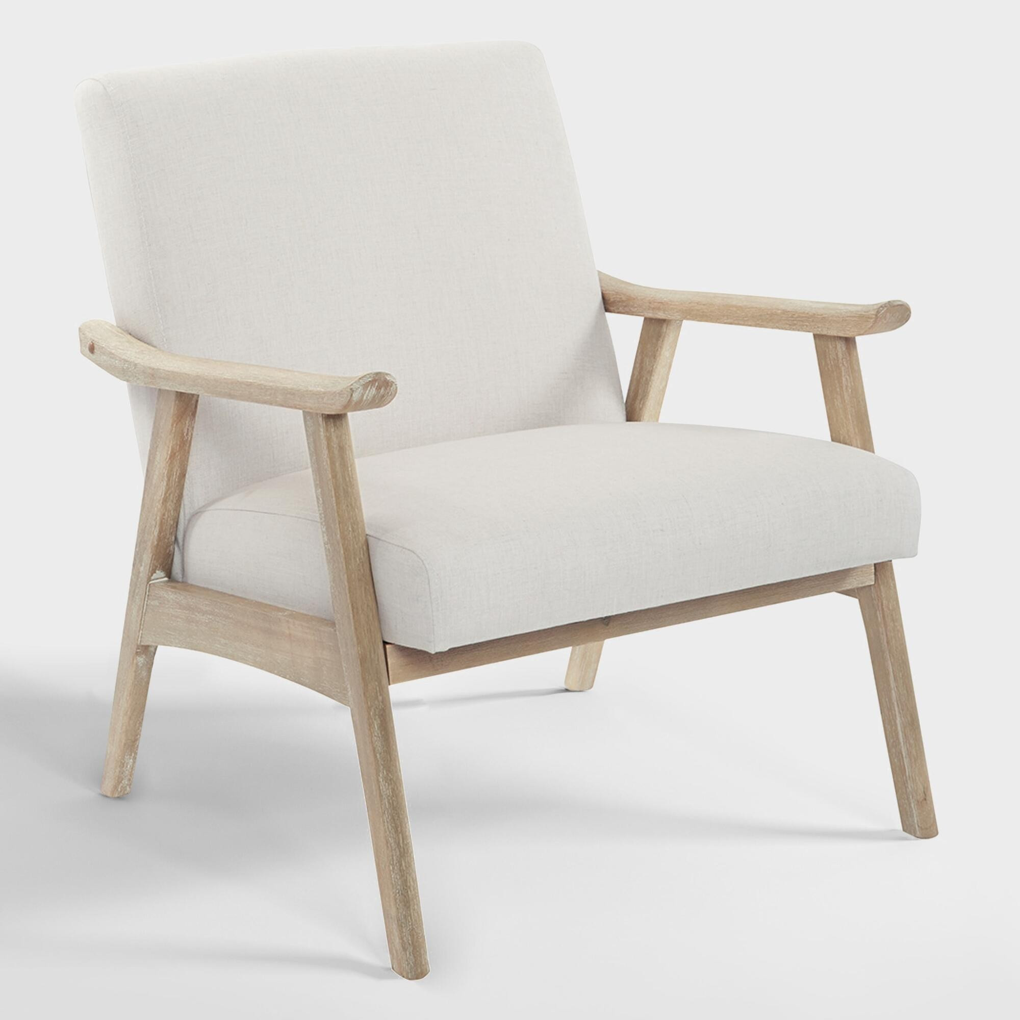 Ivory Jake Armchair: Natural - Fabric by World Market | World Market