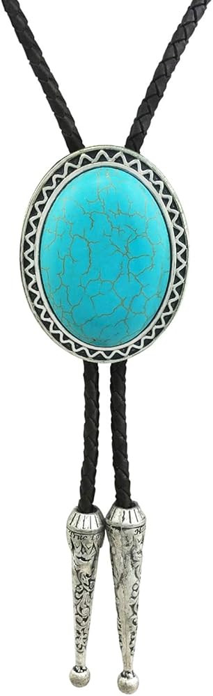 SELOVO Genunie Leather Bolo Tie Native Western Bola Tie Stone | Amazon (US)