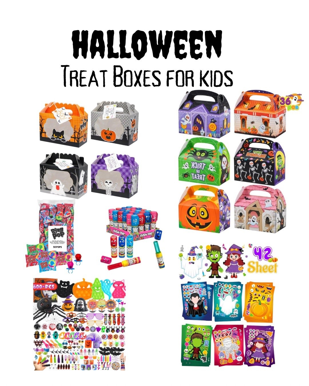 Halloween Treat Boxes Candy Boxes Trick or Treat Cardboard Cookies Goodie Bags for Kids.
Halloween Party Favor Supplies, Classroom Exchange Goody Bags
Halloween treats for kids
Halloween treat bag fillers

#LTKHalloween #LTKSeasonal #LTKKids