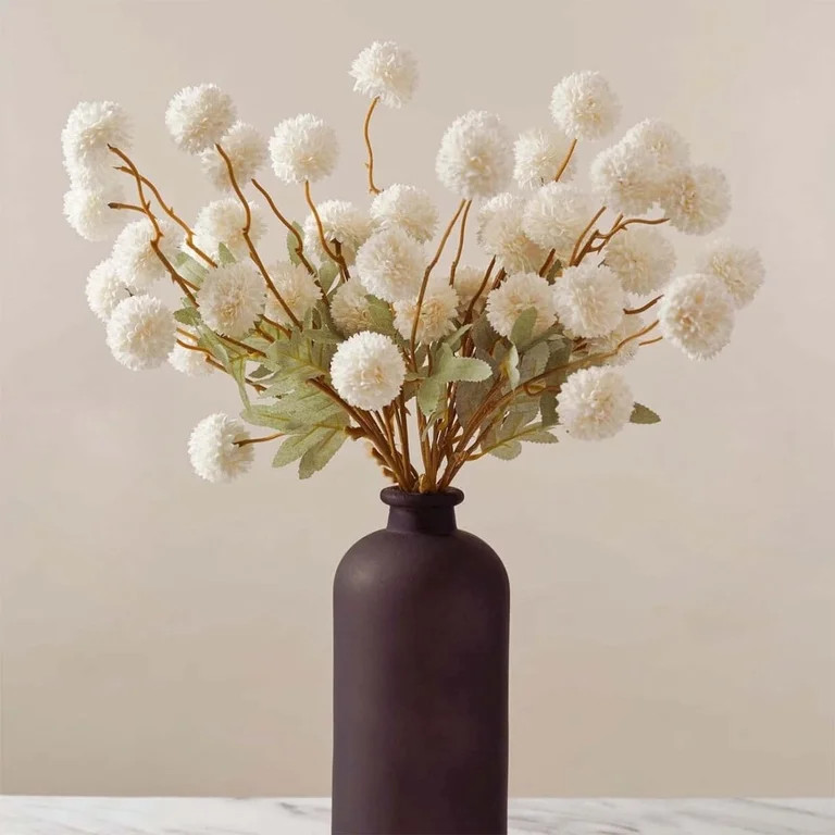 BITOUSHI Artificial Fall Flowers, Faux Kiku Flowers Artificial 10 Stems, Assorted Fake Silk Mums ... | Walmart (US)