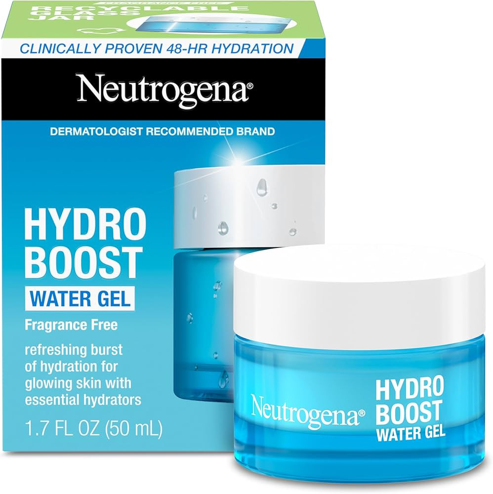 Neutrogena Hydro Boost Water Gel Face Moisturizer with Hyaluronic Acid, 48-Hour Hydration, 1.7 Fl... | Amazon (US)