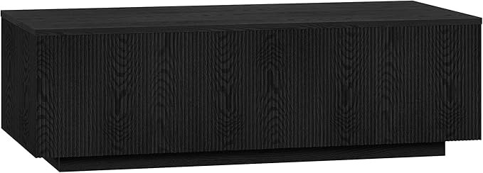 Henn&Hart 48" Wide Rectangular Coffee Table in Black Grain | Amazon (US)