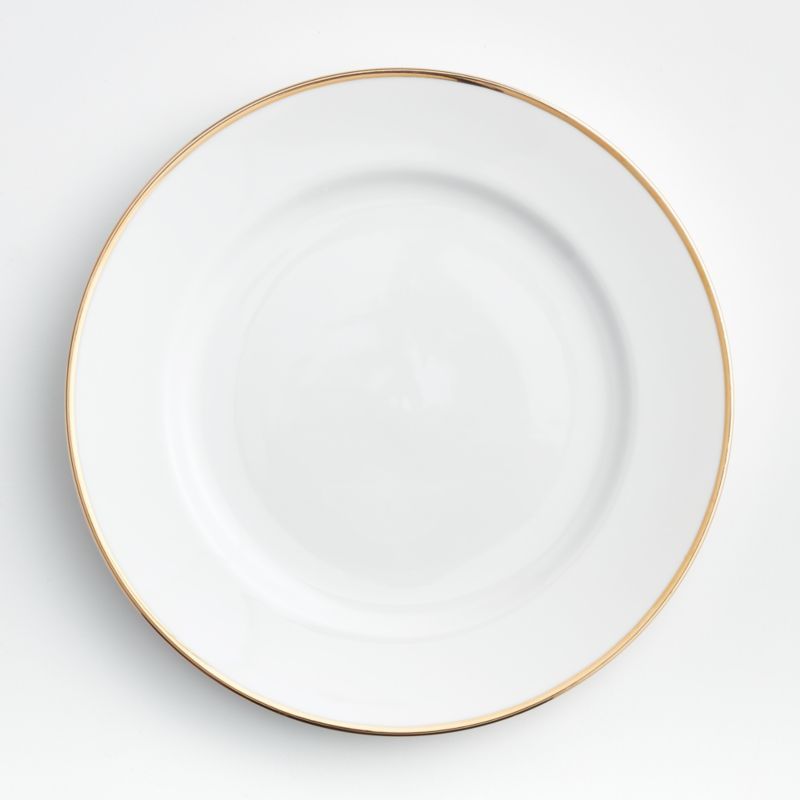 Maison Gold Rim Dinner Plate + Reviews | Crate and Barrel | Crate & Barrel