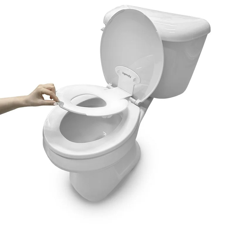 Ity by Ingenuity Flip & Sit Potty Seat, Potty Training Seat Attaches to Adult Toilet Seat - White... | Walmart (US)