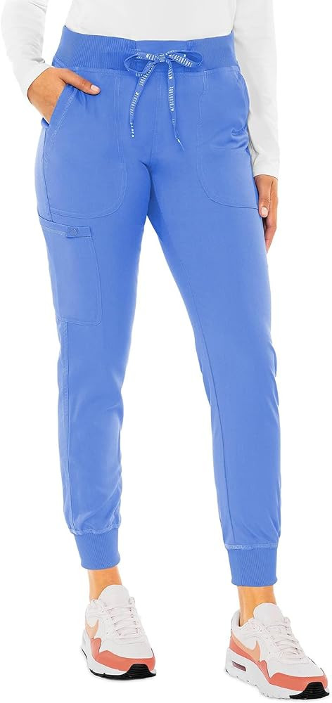 Med Couture Touch Women's Scrub Pant Yoga Jogger with 5 Pockets & Drawstring Waistband - MC7710 | Amazon (US)