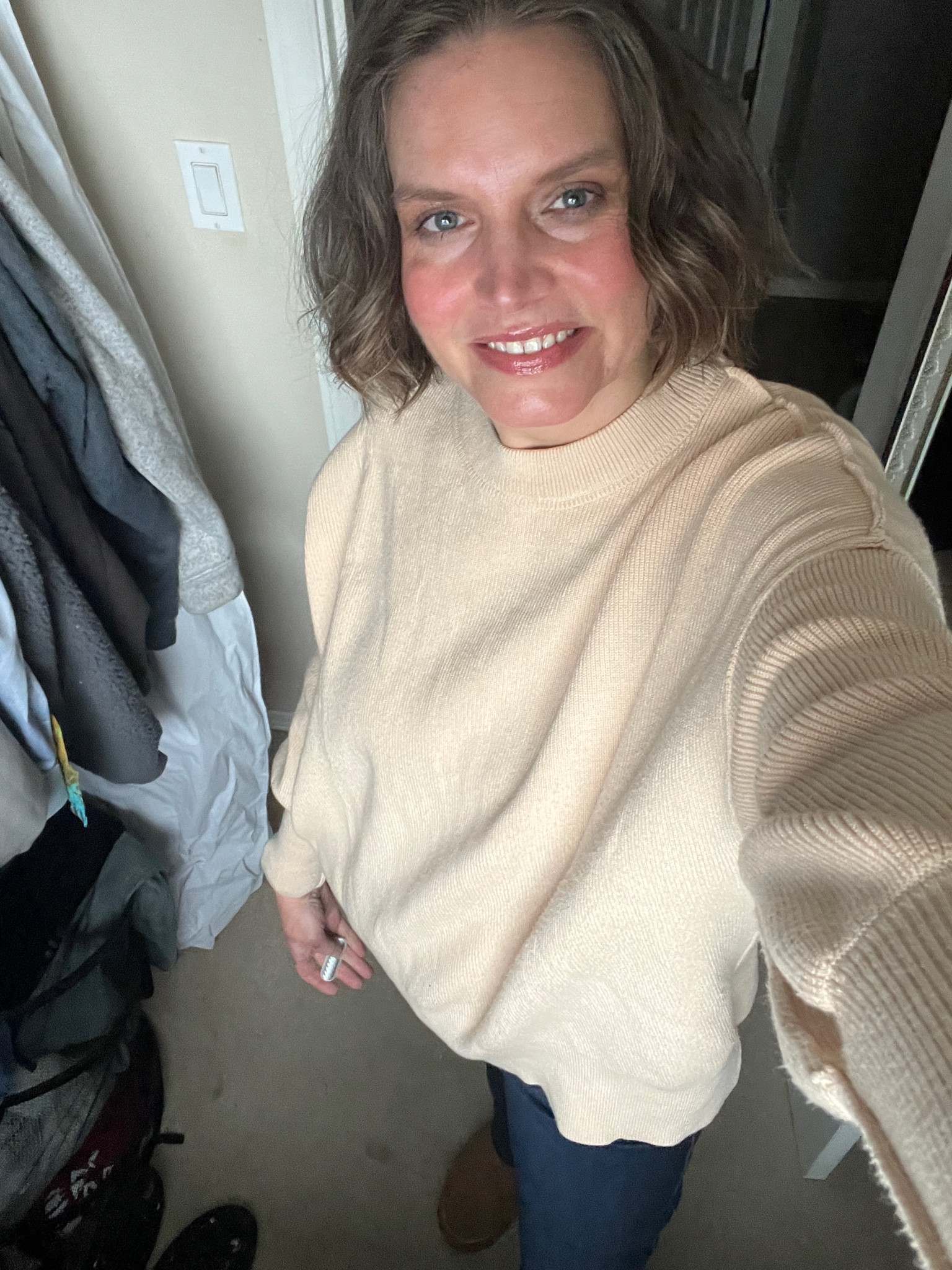 WFH snowy day vibesnow

#LTKover40 #LTKmidsize #LTKSeasonal