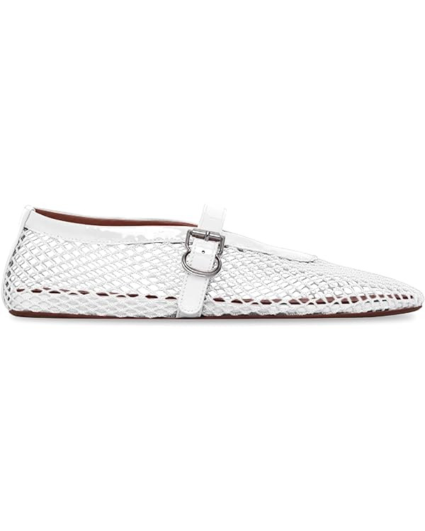 MICIFA Women's Mesh Ballet Flats Fishnet Ballerina Flats Buckle Strap Mary Jane Flats Causal Dail... | Amazon (US)