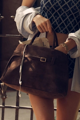 The Greer Faux-Suede Doctor Bag | Anthropologie (US)