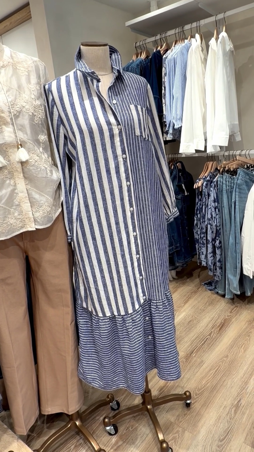 Much-loved linen fabric, featuring intricately curated stripes to create a stylish, geometric design. This classic Chico’s shirtdress can be worn in a myriad of ways — dress it up or down with ease—  and comes with a self belt to cinch the waistline.



#LTKWorkwear #LTKOver40 #LTKootd