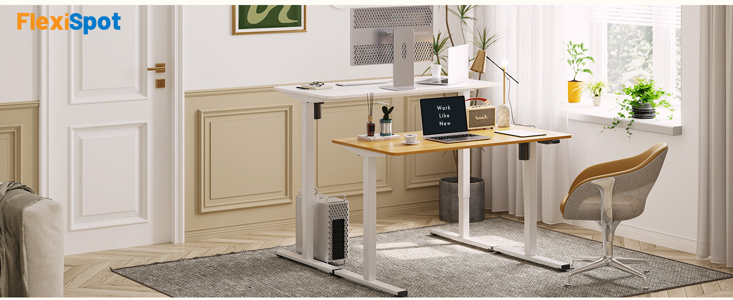 FLEXISPOT Standing Desk 48 x 24 Inches Whole-Piece Desktop Electric Height Adjustable Desk Stand ... | Amazon (US)