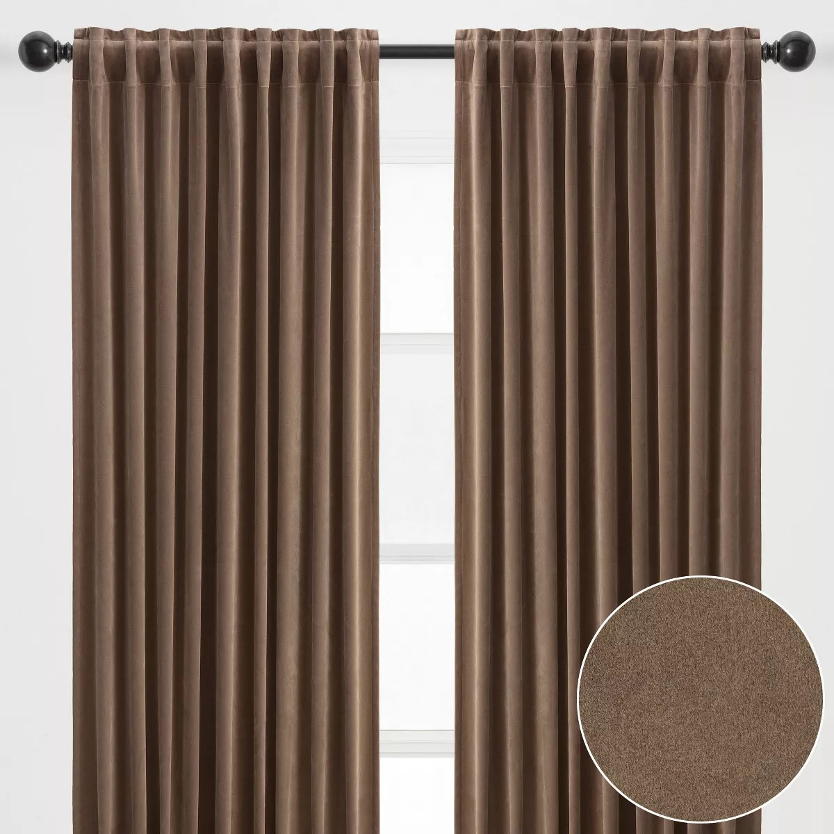 Chanasya 2pk Solid Velvet Room Darkening Blackout Privacy Window Curtain Panels - Set of 2 | Target