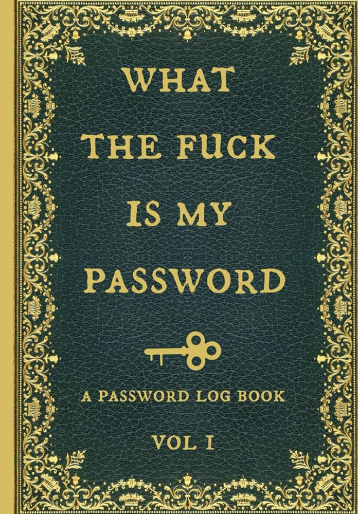 What the fuck is my password: Internet Password Logbook, Organizer, Tracker, Funny White Elephant... | Amazon (US)