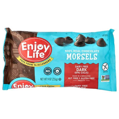 Enjoy Life Foods, Morsels, Dark Chocolate, 69% Cacao, 9 oz (255 g) | iHerb