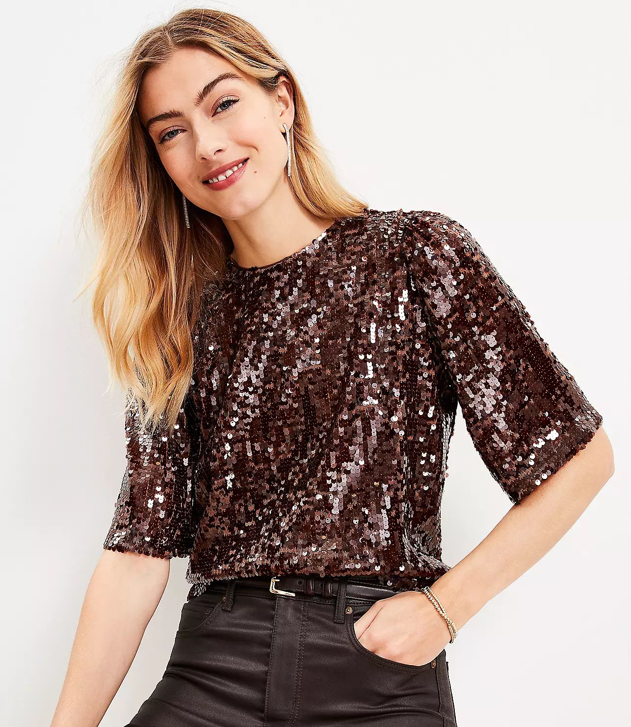 Sequin Top | LOFT