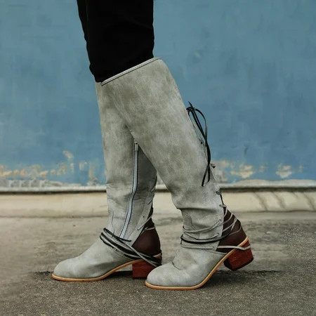 Munlar High Heels Shoes-Non Slip Non Slip Shoes For Women Warm Tall Brown Boots For Women Chukka Chr | Walmart (US)