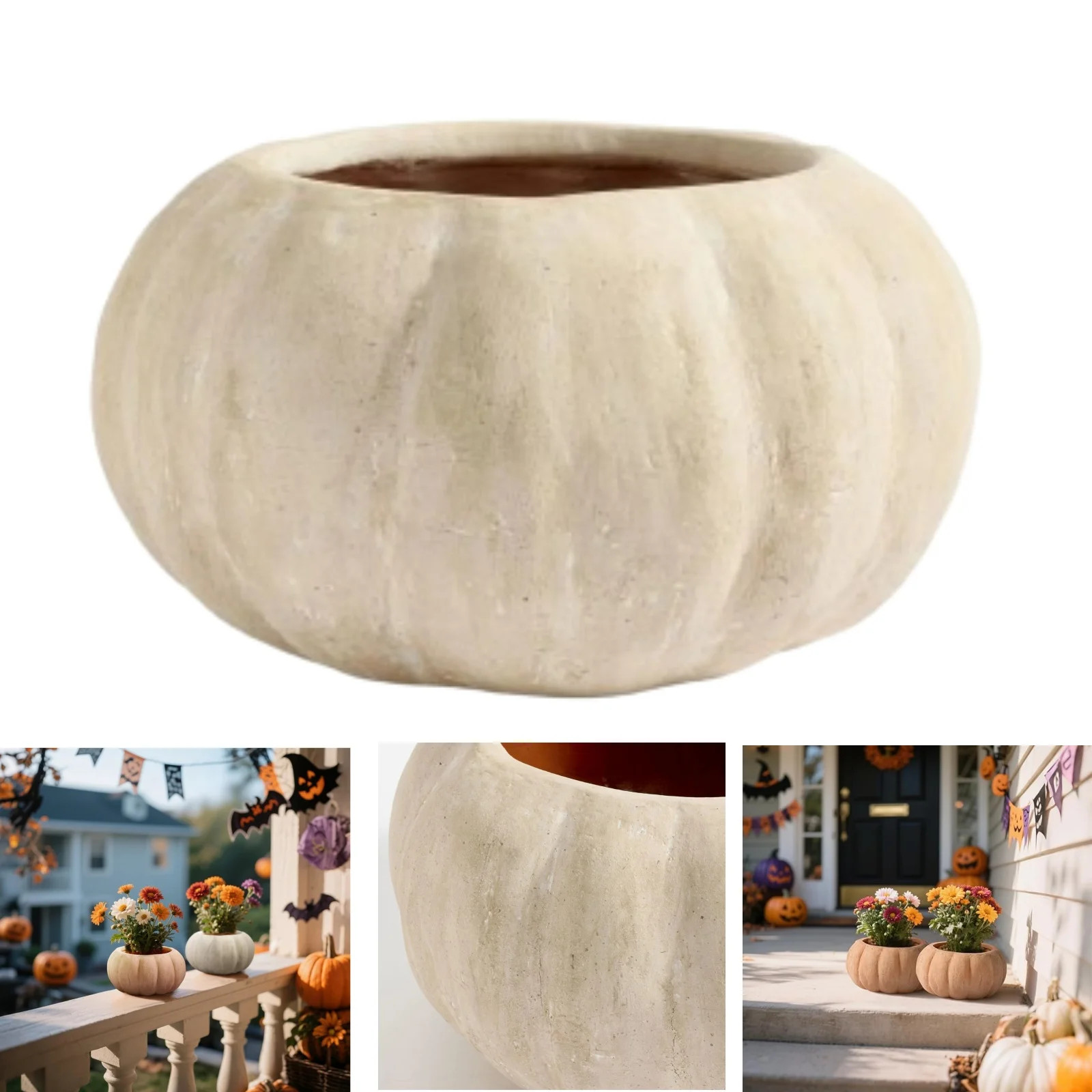 Halloween Decorations丨 Oversized 10inch Diameter Resin Pumpkin Cachepot - 2025 Halloween Exclus... | Walmart (US)