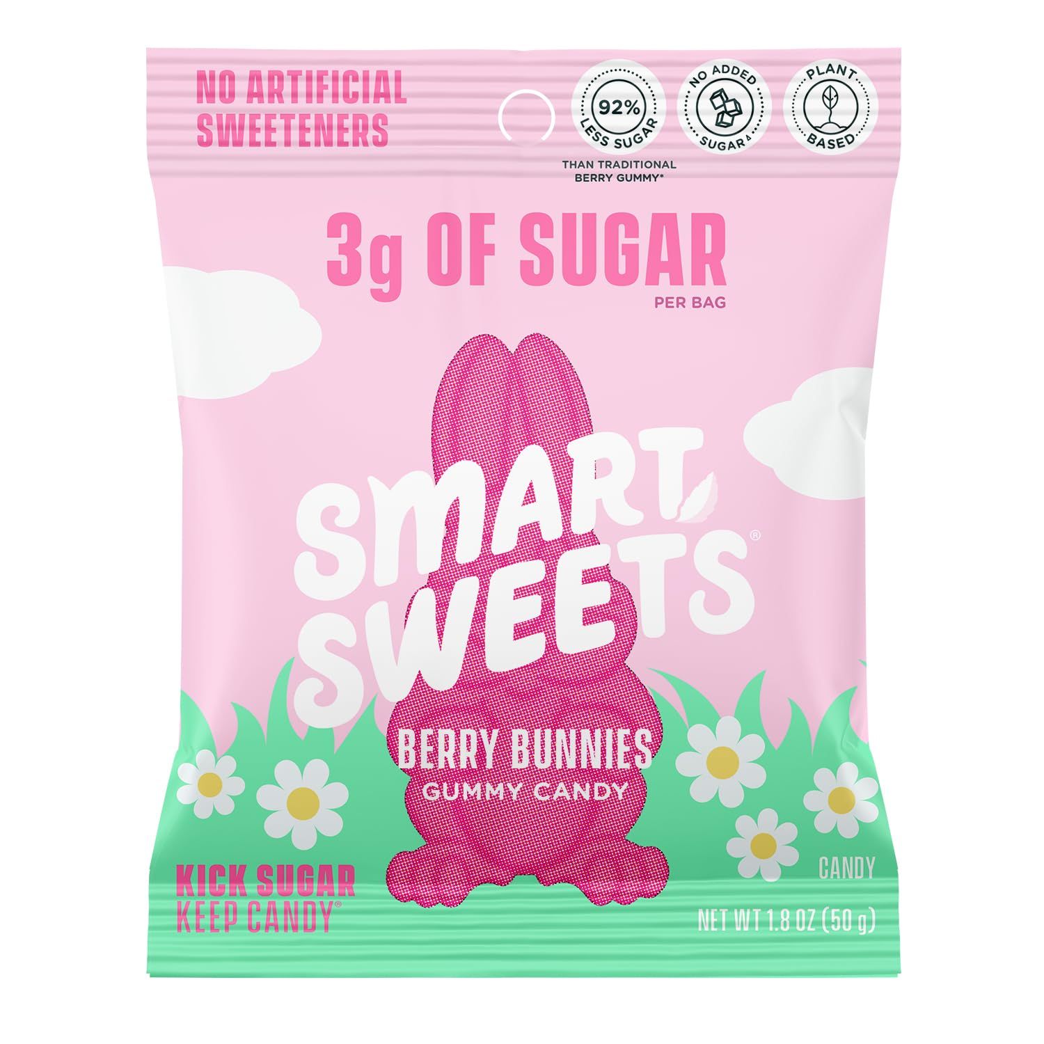SmartSweets Berry Bunnies Easter Candy, 1.8oz (Pack of 14),Gummy Candy with Low Sugar, Low Calori... | Amazon (US)
