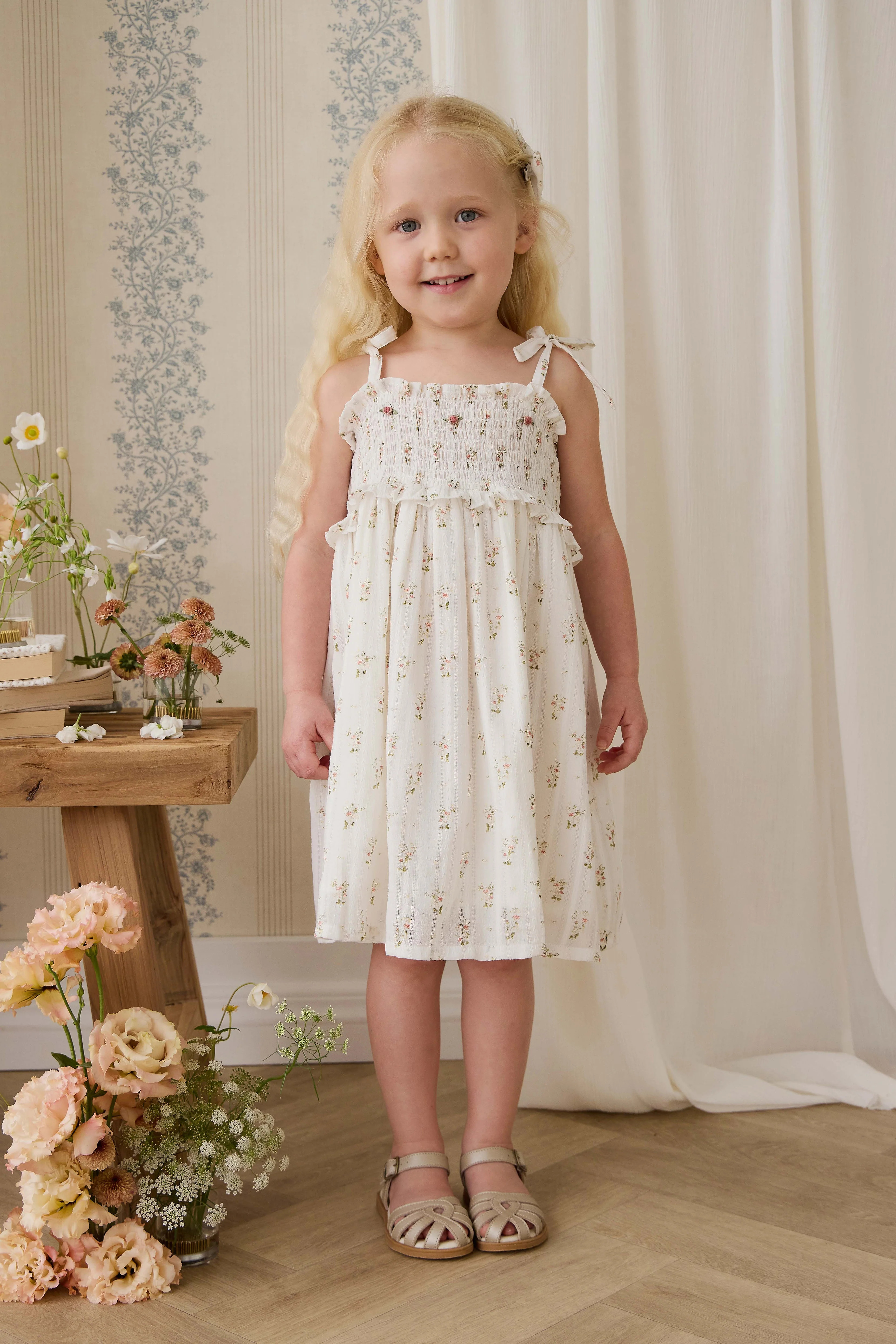 Organic Cotton Saylor Dress - Josepha Egret | Jamie Kay