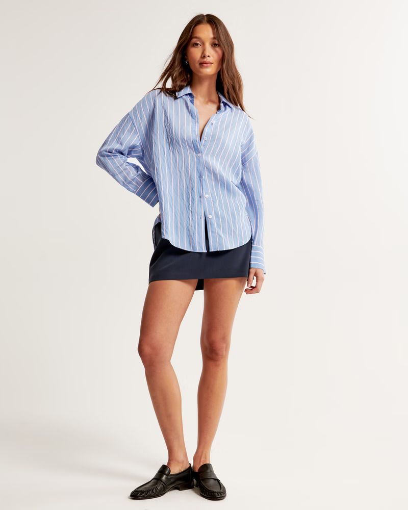 Women's Oversized Breezy Shirt | Women's Tops | Abercrombie.com | Abercrombie & Fitch (US)