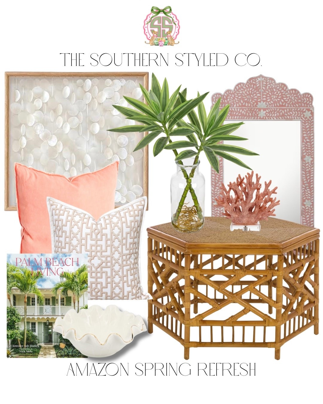 Palm Beach energy, but make it affordable 🌴🤍✨
Soft corals, woven textures, and fresh greenery = the easiest way to brighten up your space for spring.

I love mixing rattan, classic patterns, and a few coastal touches to create that collected but effortless look—like a little escape right at home.

Everything linked to recreate this look for less 🛍️

#LTKHome #PalmBeachStyle #CoastalLiving #SpringRefresh #Grandmillennial #NeutralHome #AmazonFinds #LTKFinds #StyledSpaces

#LTKSeasonal #LTKTravel #LTKHome