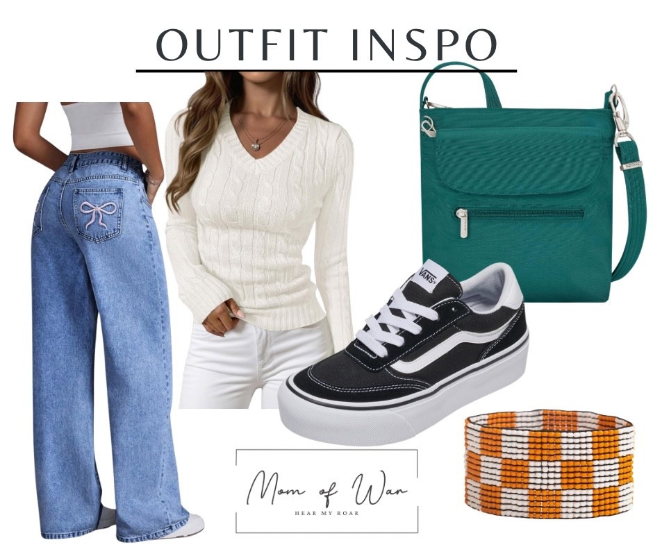 ✨ OUTFIT INSPO ✨
Comfy. Cool. Effortlessly cute. This look is giving early fall errands + coffee shop vibes 🍂☕️
🧶Cozy knit
🩵 Statement denim
🖤 Classic kicks
🎒 Pop of color bag
🧡 Beaded cuff for a fun finish

#LTKStyleTip #LTKShoeCrush