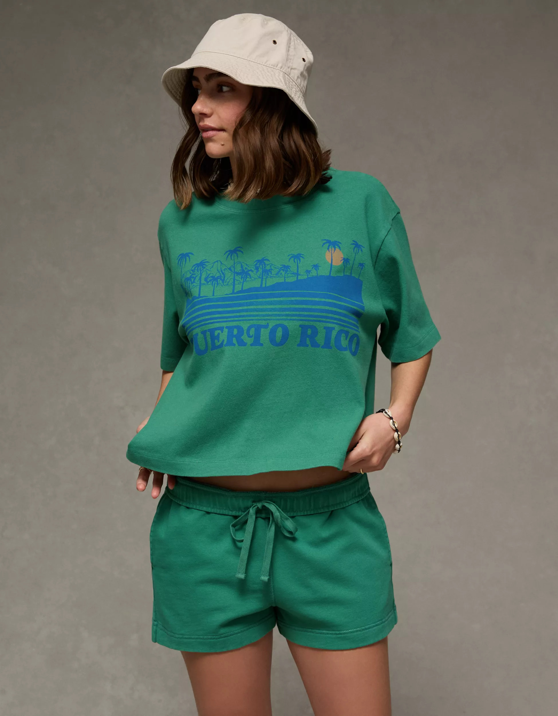 AE High-Waisted Fleece Short | American Eagle Outfitters (US & CA)