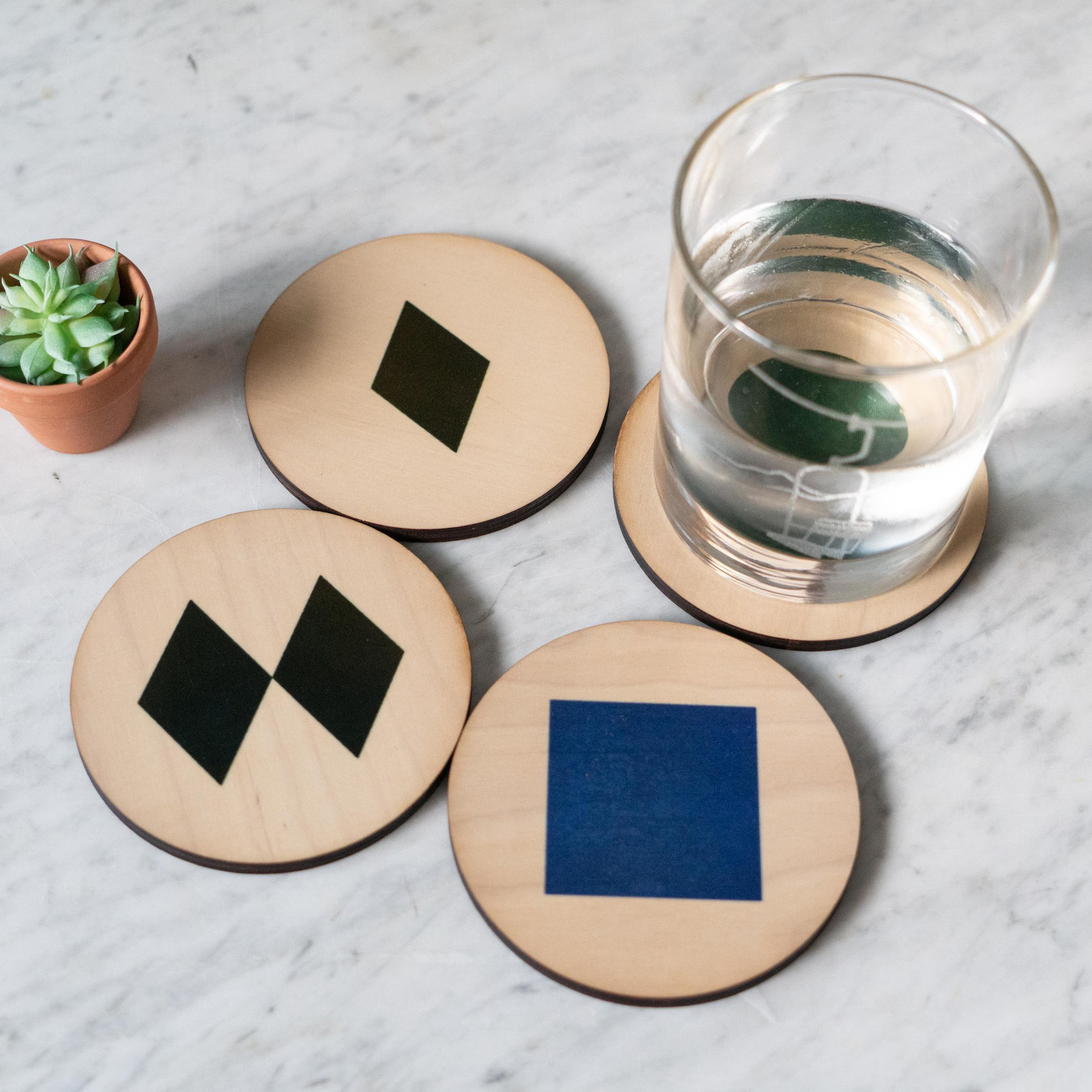 Ski Trail Sign Coasters Set of 4, Home Decor, Wood Coaster, USA Made, Host Gift, Party Gift, Ski ... | Etsy (US)