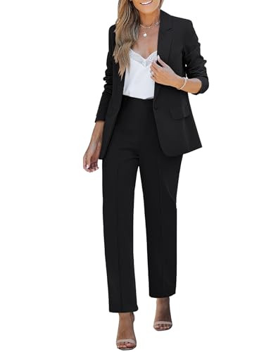 luvamia Women's Two Piece Sets Pants Suits Dressy Business Casual Outfits Professional Blazer Pantsuits Set Work Office | Amazon (US)