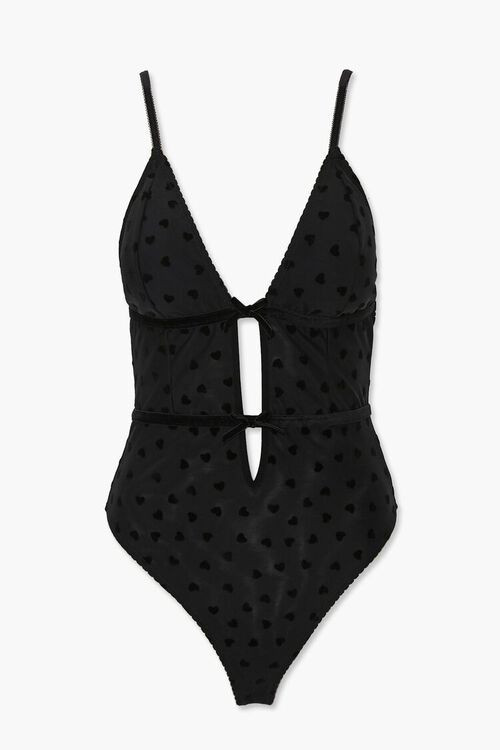 Heart Print Lingerie Bodysuit | Forever 21 (US)